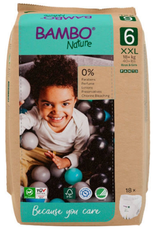 BAMBO NATURE Culottes d'apprentissages - Papier Kraft - T6 +18 Kg - 18 culottes