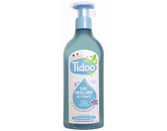 TIDOO Eau Nettoyante Micellaire  l'Extrait de Lin Bio - 500 ml