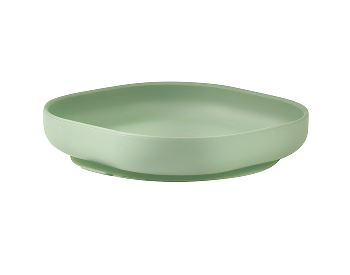 BEABA Assiette Silicone Ventouse - Vert Sauge