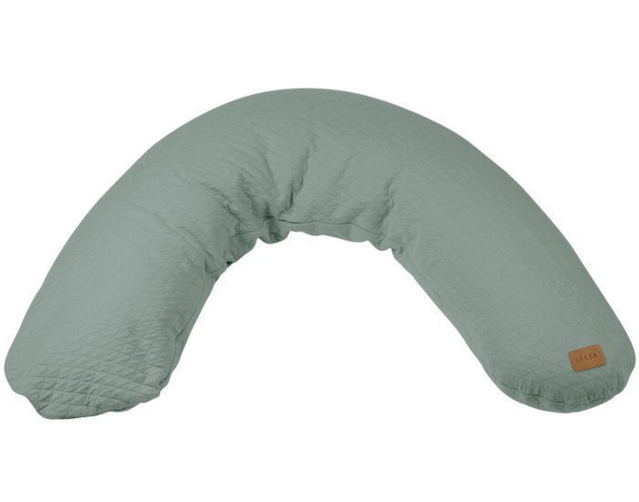 BEABA Coussin de Grossesse et d'Allaitement Big Flopsy - Fleur de Coton Vert Sauge