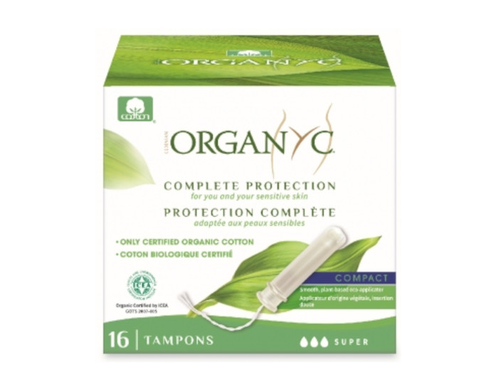 ORGANYC Tampons Compact Super Avec Applicateur - Boite de 16