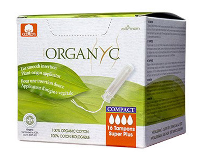 ORGANYC Tampons Compact Super + Avec Applicateur - Boite de 16