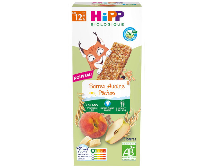 HIPP Barres Avoine Pches - 5 x 20 g