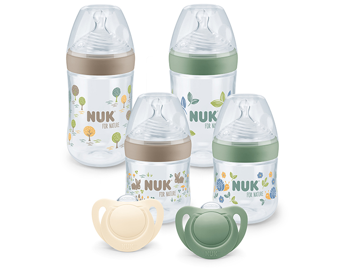 NUK Coffret Perfect Start For Nature - 2x260ml + 2x 150ml + 2 sucettes T1