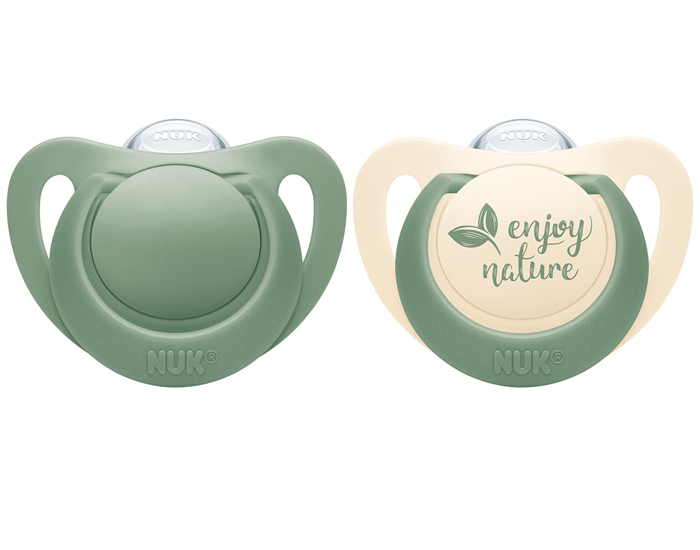 NUK Lot 2 Sucettes Nuk For Nature Silicone Eucalyptus