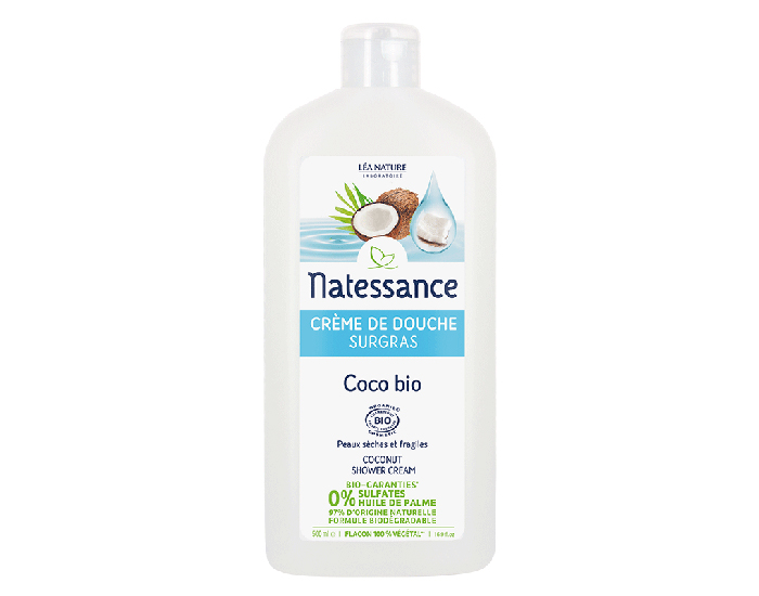 NATESSANCE Crme de Douche Surgras Coco Bio - 500 ml