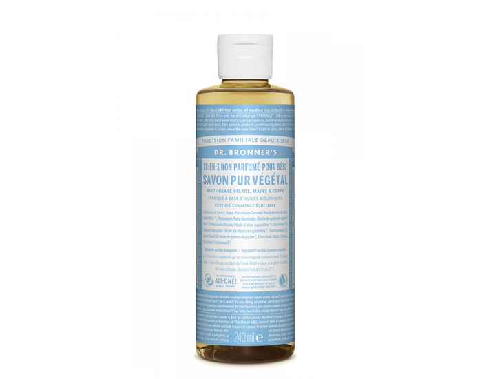 DR BRONNER'S Savon Liquide Sans Parfum Bb et Famille - 240 ml