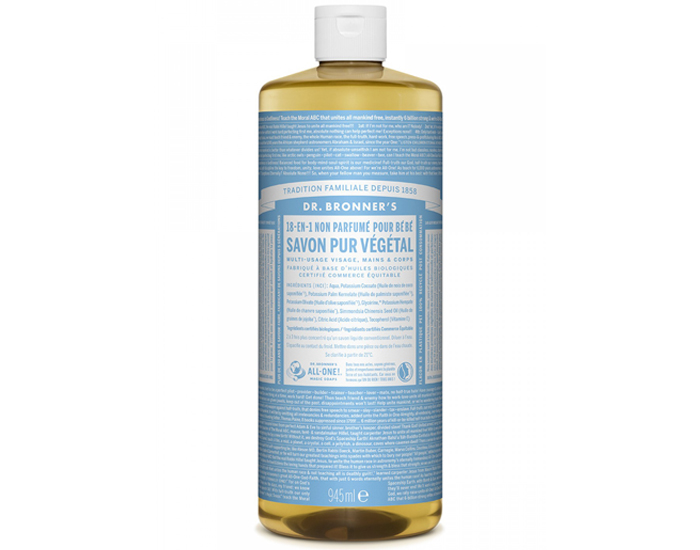 DR BRONNER'S Savon Liquide Sans Parfum Bb et Famille- 944 ml