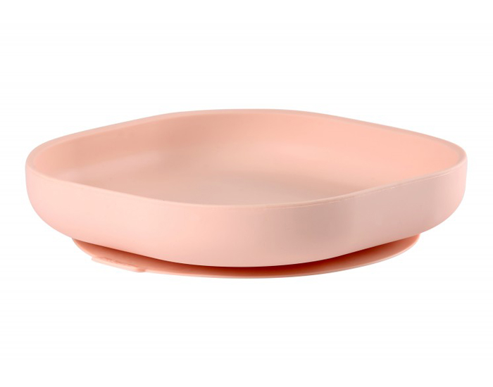 BEABA Assiette Silicone Ventouse - Pink