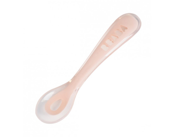 BEABA Cuillre Soft Silicone 2me Age - Pink - Ds 8 mois