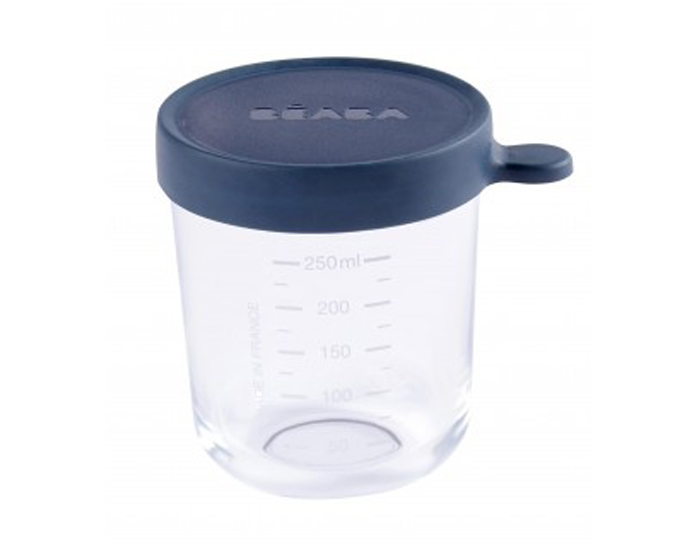 BEABA Pot de Conservation en Verre - Dark Blue - 250 ml