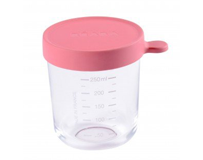 BEABA Pot de Conservation en Verre - Dark Pink - 250 ml