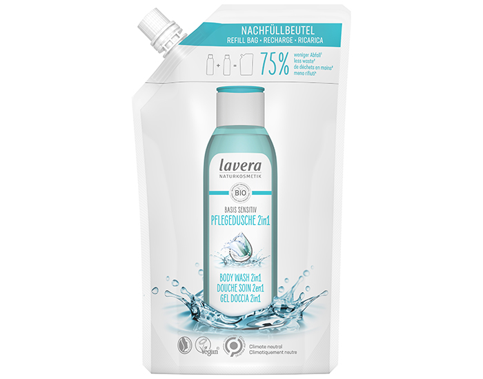 LAVERA Basis Sensitiv Recharge Gel Douche Soin 2 en 1 Corps et Cheveux - 500 ml