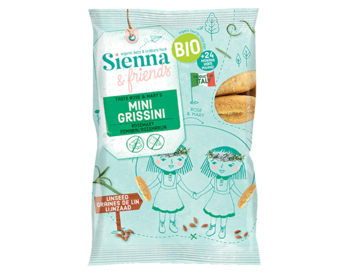 SIENNA AND FRIENDS Mini Grissini - 20 g - Ds 12 mois