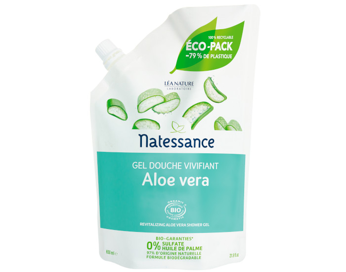 NATESSANCE Gel Douche Vivifiant Aloe vera - 650 ml