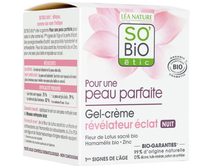 SO'BIO TIC Gel-Crme Rvlateur clat Nuit - 50 ml