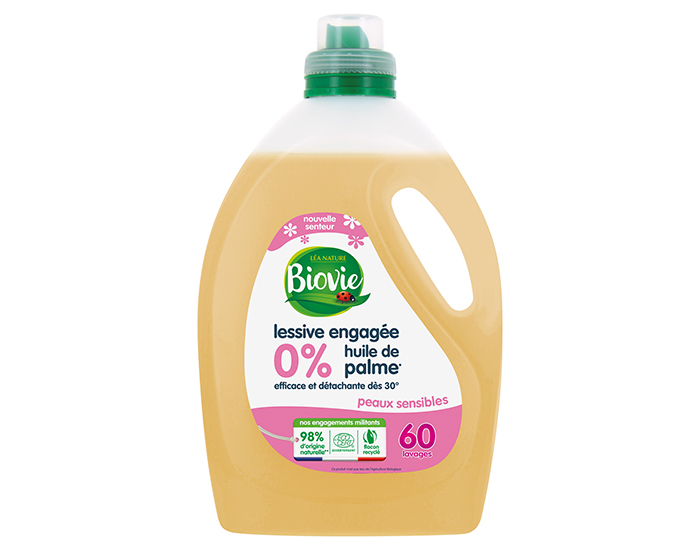 BIOVIE Lessive Engage - Peaux Sensibles - 3L