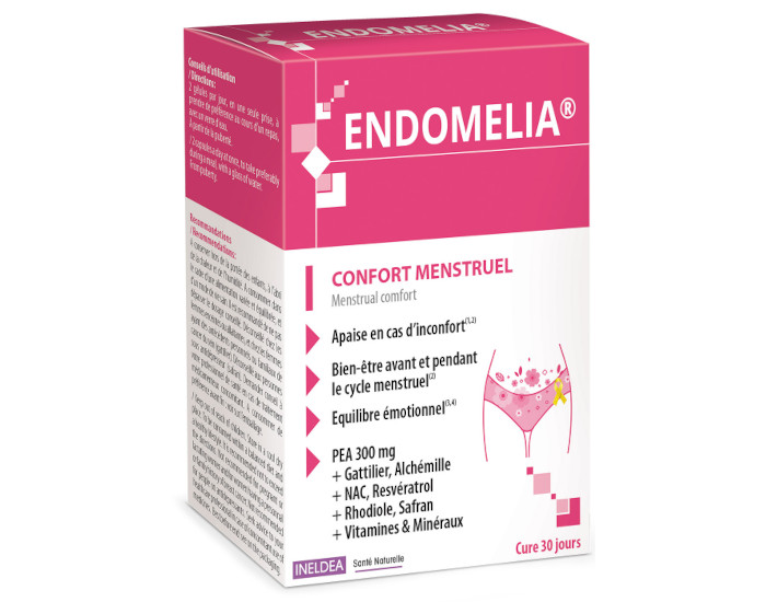 INELDEA SANTE NATURELLE Endomelia Confort Menstruel - 60 glules