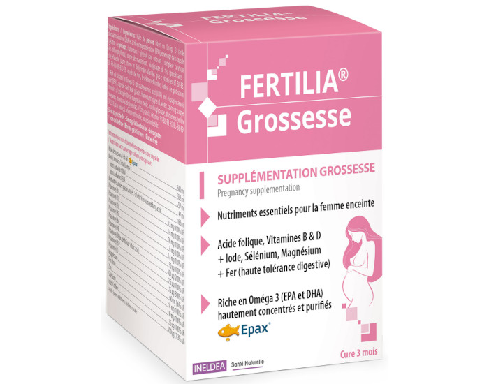 INELDEA SANTE NATURELLE Fertilia Grossesse Supplmentation Femme Enceinte - 90 capsules