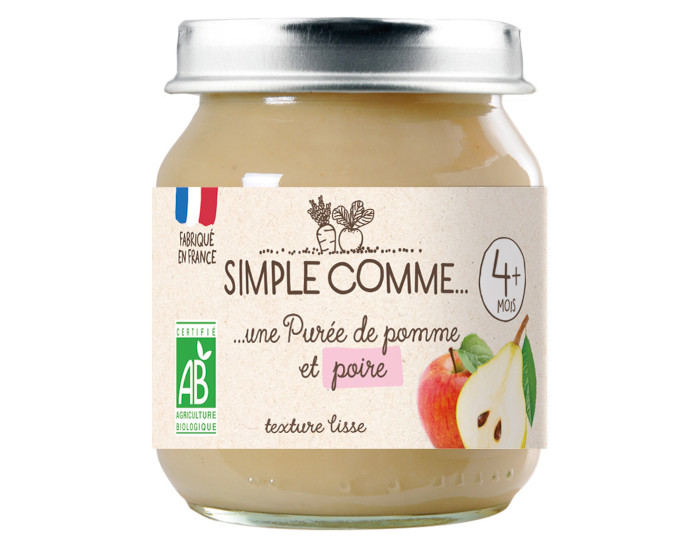 SIMPLE COMME Petits Pots de Fruits - 125g - Ds 4 Mois