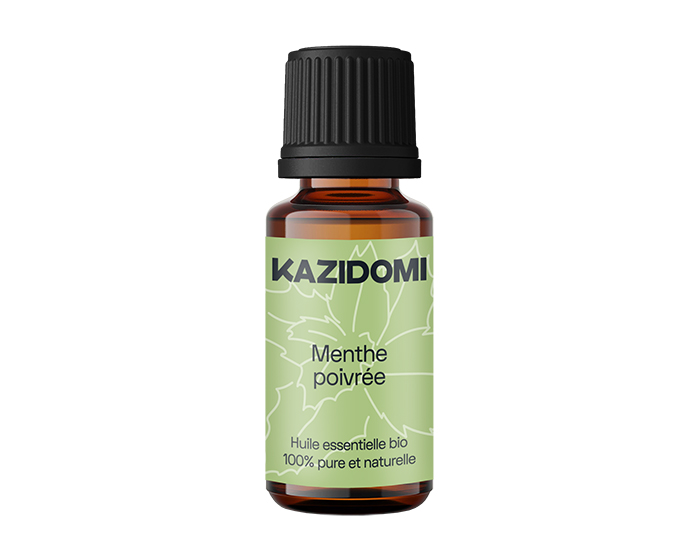 KAZIDOMI Huile Essentielle de Menthe Poivre Bio - 10 ml