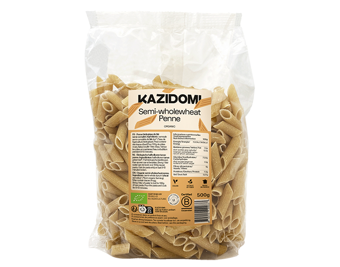 KAZIDOMI Penne Bl Semi-Complet Bio - 500g