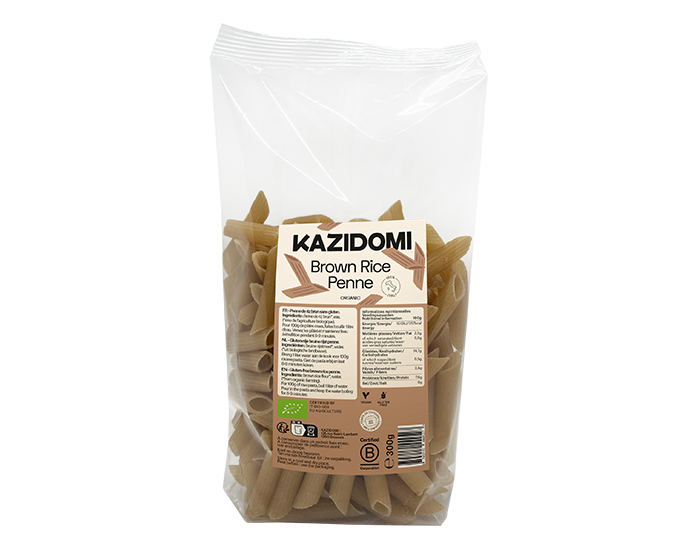 KAZIDOMI Penne Riz Brun Sans Gluten Bio - 300g