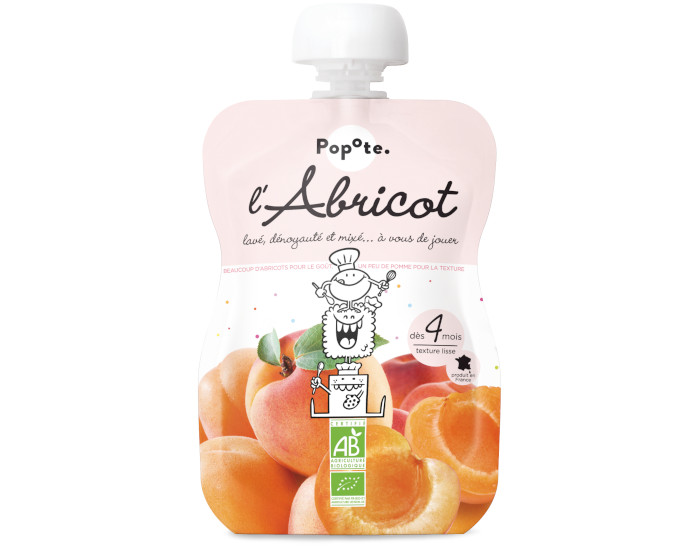 POPOTE Gourde Abricot Bio - 120 g - Ds 4 mois