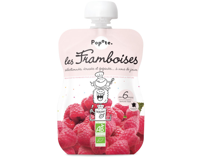 POPOTE Gourde Framboise Bio - 120 g - Ds  6 mois