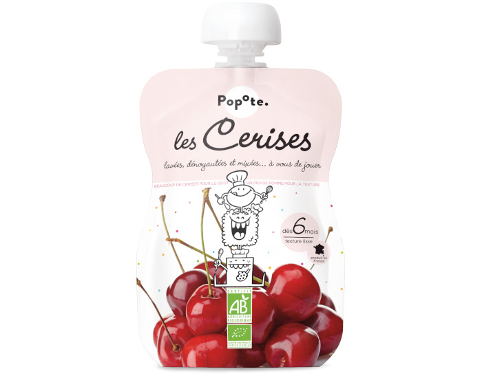 POPOTE Gourde Cerise Bio - 120 g - Ds 6 mois