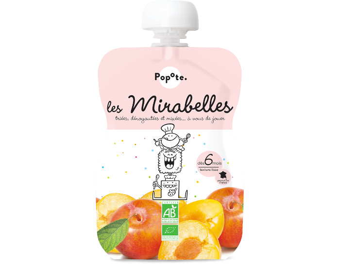 POPOTE Gourde Mirabelle Bio - 120 g - Ds 6 mois