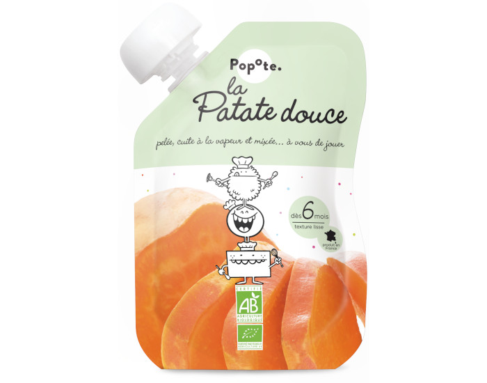 POPOTE Gourde Patate Douce Bio - 120 g - Ds 6 mois