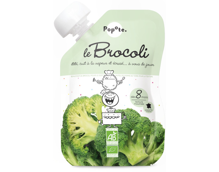 POPOTE Gourde Brocolis Bio - 120 g - Ds 8 mois