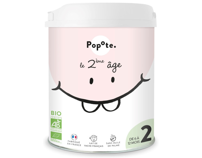 POPOTE Lait infantile 2me ge Bio - 800g - De 6  12 mois