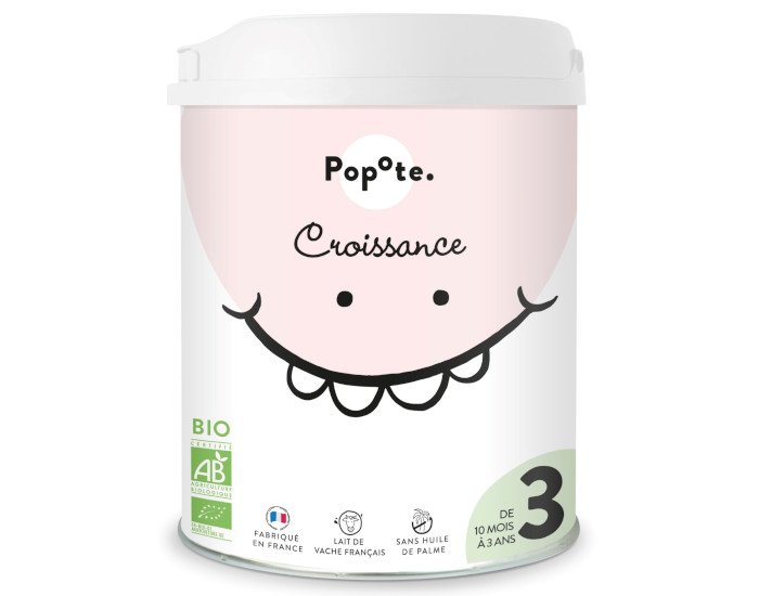 POPOTE Lait infantile Croissance Bio - 800 g - De 10  36 mois