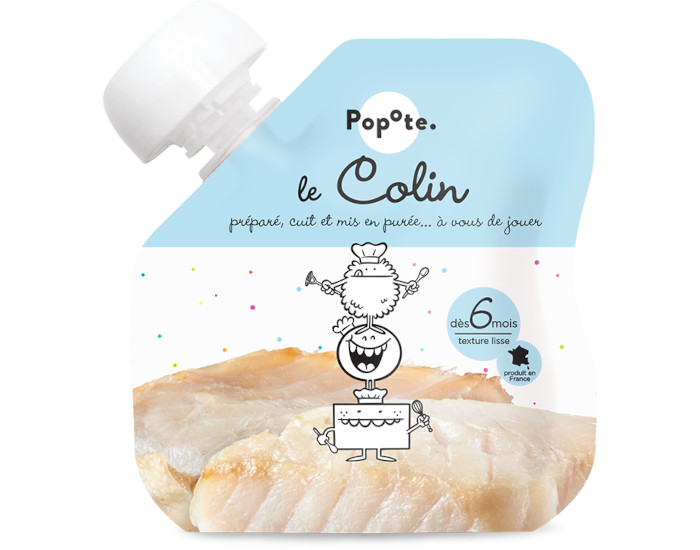 POPOTE Gourde Colin Bio - 60 g - Ds 6 mois