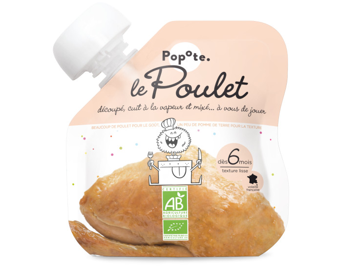 POPOTE Gourde Poulet Bio - 60 g - Ds 6 mois