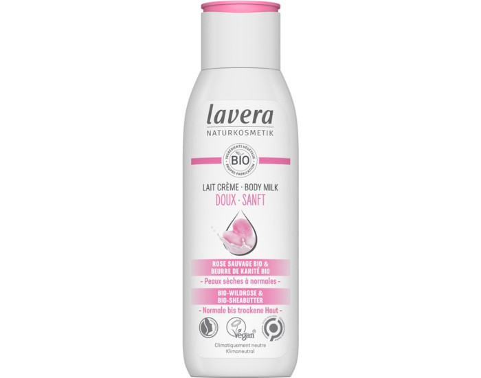 LAVERA Lait pour le Corps - 200 ml Douceur - Rose sauvage