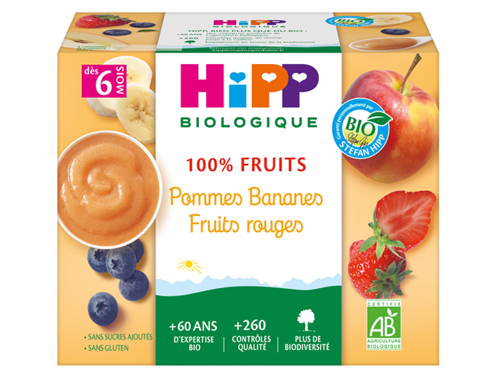 HIPP 100% Fruits - 4 x 100 g