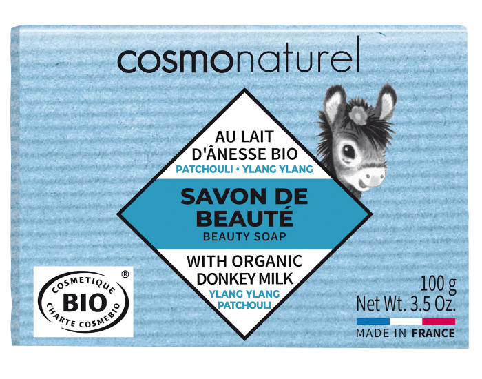 COSMO NATUREL Savon au Lait d'nesse - Patchouli-Ylang ylang - 100 g