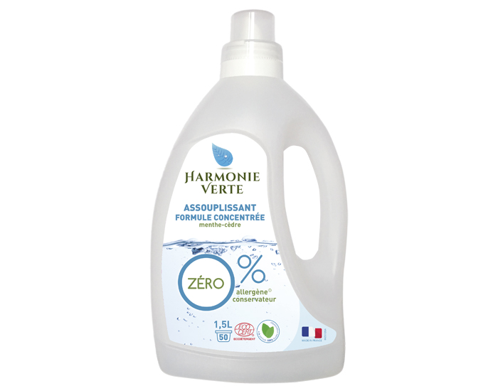 HARMONIE VERTE Assouplissant Menthe et Cdre - 1,5 L