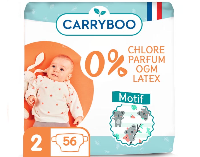 CARRYBOO Couches cologiques Non Irritantes - Pack Economique