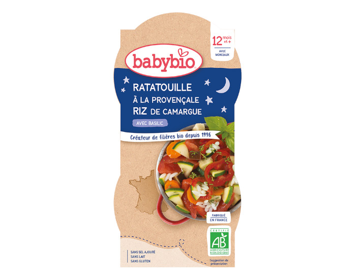 BABYBIO Bols Bonne Nuit - 2 x 200 g