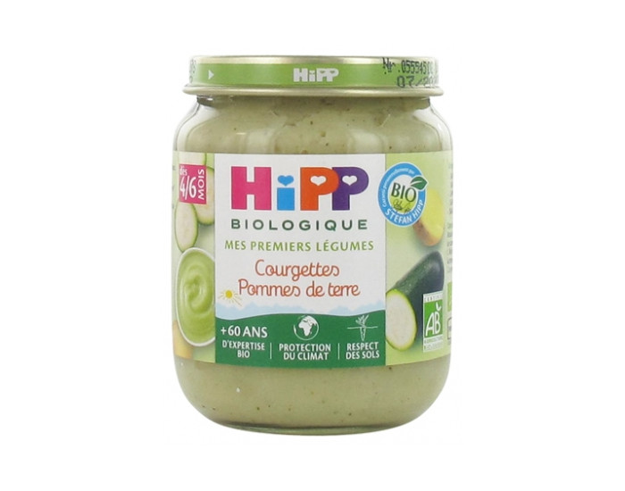 HIPP Mes Premiers Lgumes  - Pot 125 g- Ds 4/6 mois Courgette Pomme de Terre