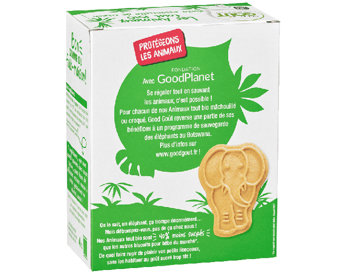 GOOD GOUT Biscuits Animaux Tout Bio au Citron - Ds 10 mois - 80g (1)