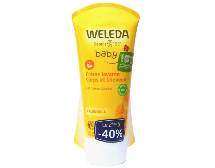 WELEDA Bb Duo Crme Lavante Corps et Cheveux - 2 x 200 ml  (1)