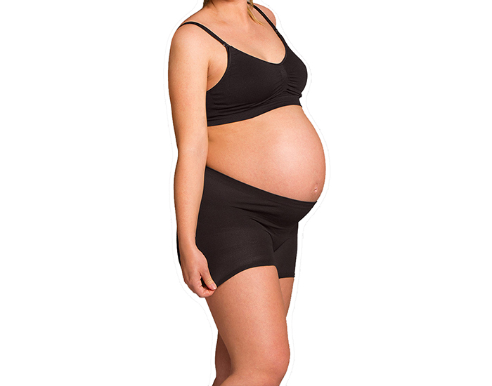 CARRIWELL Culotte de Grossesse et Post Partum Sans Couture - Noir - TU (1)