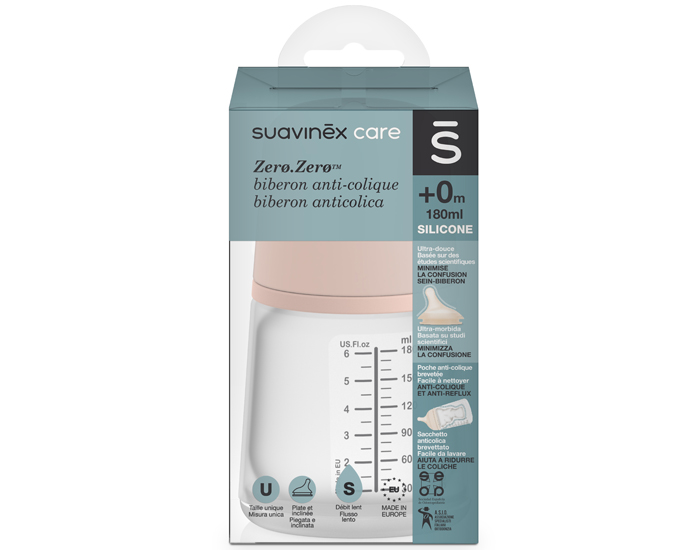 SUAVINEX Biberon Zero-Zero Anti-Colique - Spcial Allaitement - 180ml (2)