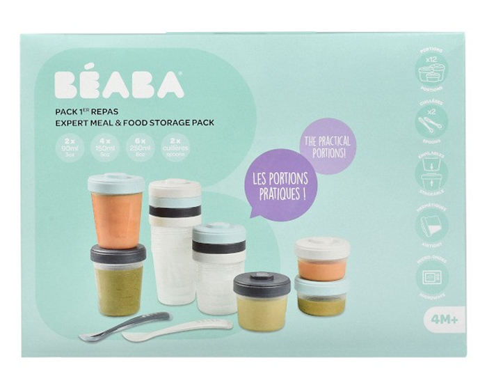 BEABA Pack Premier Repas 12 Portions et 2 Cuillres - Storm (4)