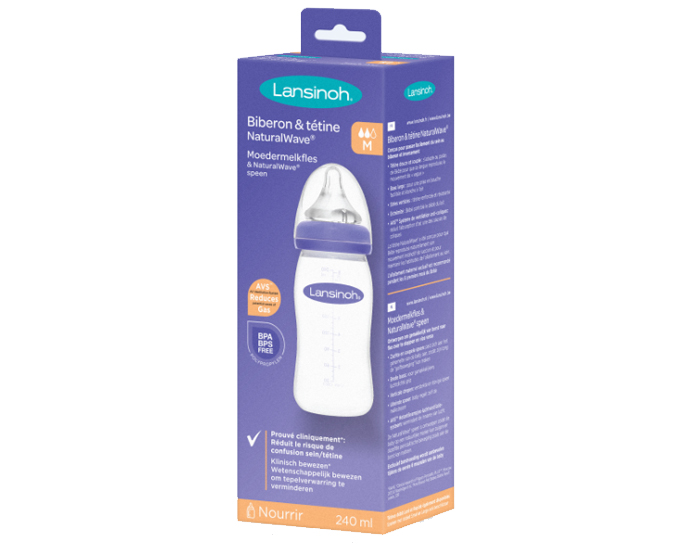 LANSINOH Biberon avec Ttine Pristaltique - 240 ml (1)